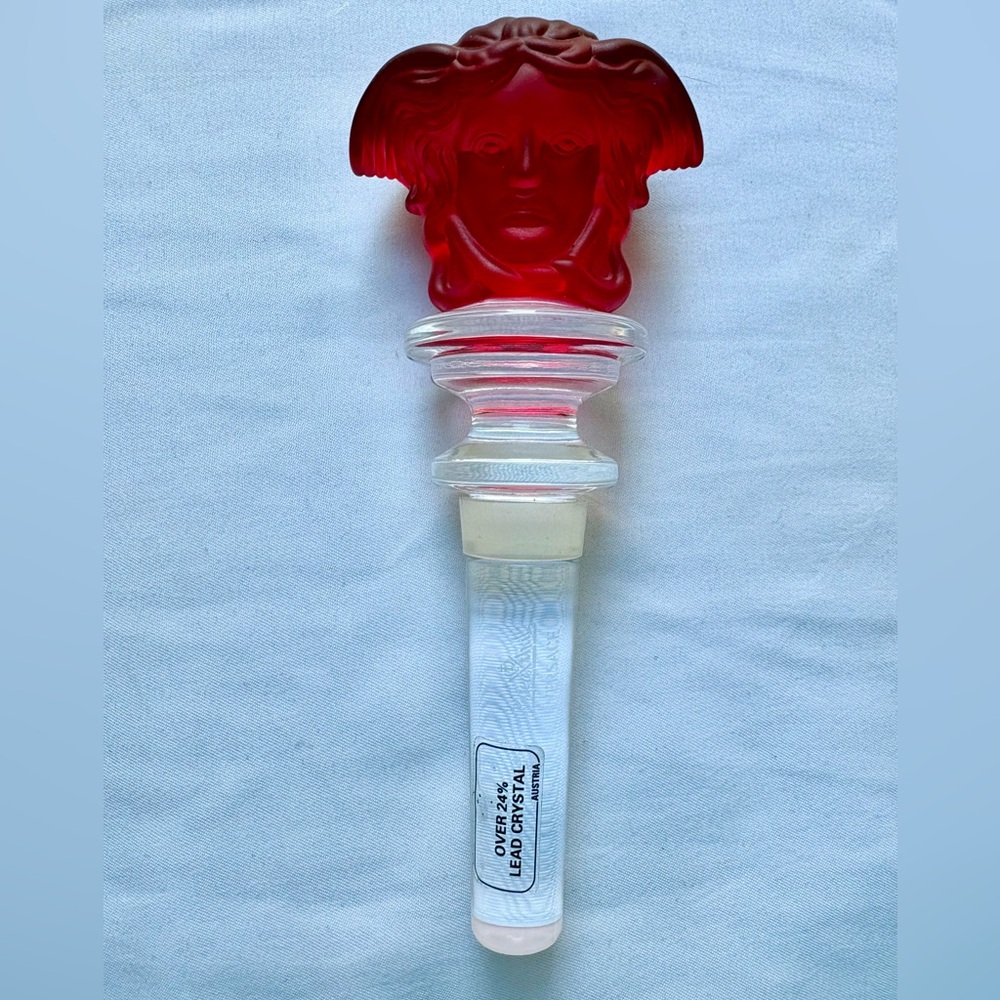 Versace x Rosenthal Medusa Crystal Bottle Stoppers SET of 3, all NEW - Picture 8 of 13